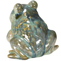 Article Figurine de grenouille, décoration estivale en céramique pour la maison et le balcon, 12 cm