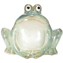 Article Figurine décorative de grenouille en céramique, design détaillé, charmante idée cadeau, 13 cm