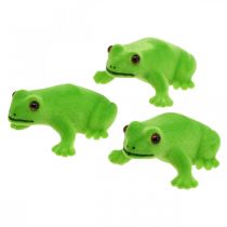 Article Figurine déco grenouille verte décoration de table décoration d'été 5.5cm 12pcs