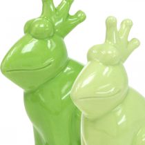 Article Figure de décoration grenouille en céramique, décoration d&#39;été prince grenouille 10.5×5.5×7cm 4pcs