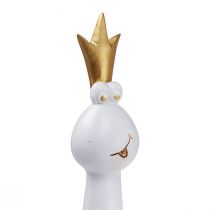 Article Décoration Prince Grenouille Figurine Décoration Grenouille Or Blanc H19,5 cm 2pcs