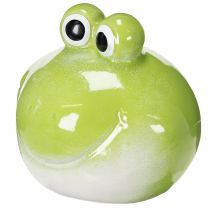 Article Figurine décorative grenouille, adorable figurine en céramique pour décorer une table de salon, 18 cm
