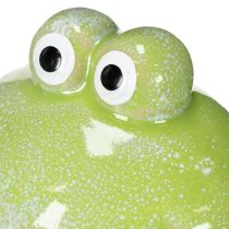 Article Figurine décorative de grenouille en céramique pour salon et bureau, 10 cm, lot de 2
