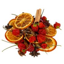 Article Ensemble de décorations de tranches d'orange séchées avec cannelle et étoiles pour une décoration de table festive 70 g