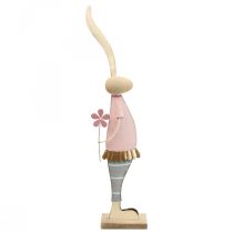Décoration printanière lapins en métal paire de lapins H54cm 2pcs