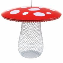Mangeoire champignon à suspendre métal Ø22cm H20cm