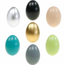 Article Oeufs d&#39;oie oeufs soufflés décoration de Pâques différentes couleurs 12 pcs