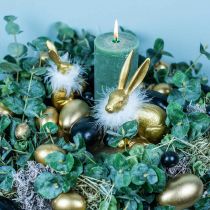 Article Œufs d&#39;oie dorés soufflés Décoration de Pâques 10 pièces