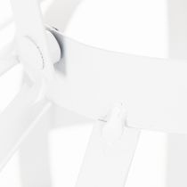 Article Lanterne de jardin en métal et verre, porte-bougie suspendu, blanc, Ø18,5 cm