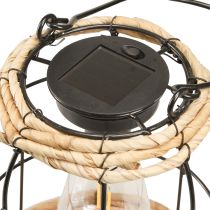Article Lanterne de Jardin Lampe Solaire de Jardin Métal Noir Ø17cm