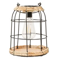 Article Lanterne de Jardin Lampe Solaire de Jardin Métal Noir Ø17cm