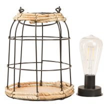 Article Lanterne de Jardin Lampe Solaire de Jardin Métal Noir Ø17cm