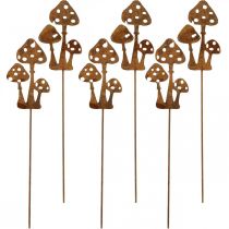 Article Bouchon de jardin bouchon décoratif agaric mouche patiné 15cm 6pcs