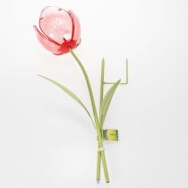 Article Tuteur tulipe en verre pour jardin - Décoration élégante pour jardin et balcon, 94 cm