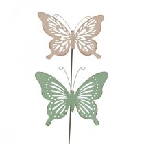 Piquet de lit en métal papillon rose vert 10,5x8,5cm 4pcs