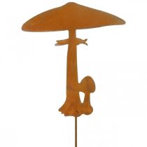 Article Tuteur de Jardin Champignons Décoration de Jardin Métal Rouille 70cm