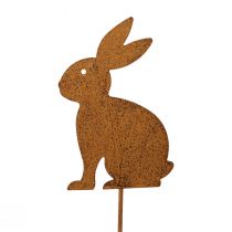 Article Piquet de jardin décoration de jardin lapin rouille décoration de Pâques 11 cm × 15 cm