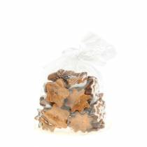 Article Biscuits décoratifs de Noël en forme d'étoile, 24 pièces, décorations de table festives, aspect sucre glace, étoiles décoratives en résine, environ 6 cm