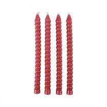 Article Bougies torsadées bougies spirales rose Ø1,4cm H18cm 4pcs