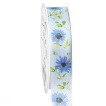Article Ruban cadeau ruban bleuet ruban de soie bleu 25mm 18m