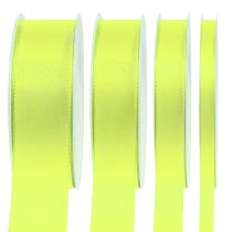 Article Ruban cadeau décoratif vert citron 50 m différentes tailles