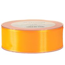 Article Ruban cadeau, ruban de décoration, ruban de soie orange 40 mm 50 m