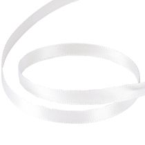 Article Ruban cadeau ruban décoratif ruban satin blanc 6mm 50m