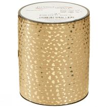 Article Ruban cadeau ruban à friser avec coeurs marron doré 10mm 100m