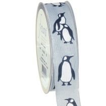Article Ruban cadeau pingouins ruban de Noël tissu 25 mm 15 m