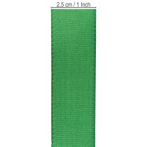 Article Ruban cadeau en taffetas décoratif vert foncé 25 mm × 50 m