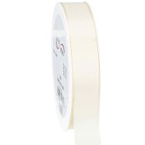 Article Ruban cadeau et ruban décoratif en taffetas crème 25 mm 50 m