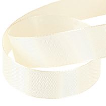 Article Ruban cadeau et ruban décoratif en taffetas crème 25 mm 50 m