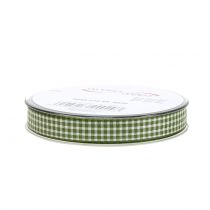 Article Ruban cadeau carreaux vert 15mm 20m