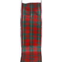 Ruban cadeau ruban décoratif à carreaux écossais rouge vert 40mm 15m