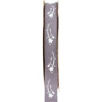 Article Ruban cadeau étoiles ruban de Noël ruban violet 15mm 20m