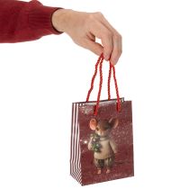 Article Sac cadeau de Noël à motif souris, 16 cm, lot de 2