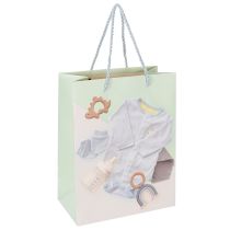 Article Sac cadeau pour bébé garçon - Idéal pour les cadeaux de naissance - 23 cm - Lot de 2