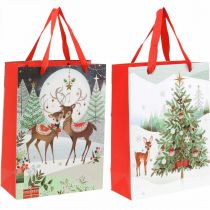 Article Sacs cadeaux Sac cadeau de Noël cerf 24×18cm 2pcs