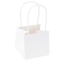 Article Sacs cadeaux avec poignées papier doré blanc 8,5×8,5×8cm 12 pcs