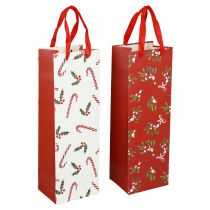 Sacs cadeaux Sac de bouteille de Noël sac cadeau 12 × 36 × 10 cm 2 pièces