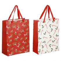 Sacs cadeaux Noël grand sac cadeau sac cadeau 26×32×10cm 2pcs