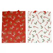 Sacs cadeaux Noël grand sac cadeau sac cadeau 26×32×10cm 2pcs