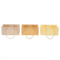 Article Sacs cadeaux papier tissé vanille orange rose 20×10×10cm 6pcs