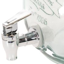 Article Distributeur de boissons en verre avec robinet et 4 verres H25,5cm