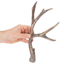 Article Bois de cerf décoratifs artificiels, ornements de Noël rustiques, 29 cm, lot de 2