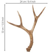 Article Bois de cerf artificiels, réalistes, rustiques, 32 cm
