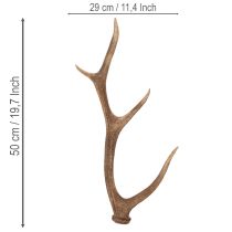 Article Bois de cerf artificiels décoratifs, décoration rustique pour chalet, 50 cm