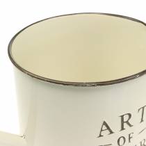 Article Pot de fleur arrosoir crème zinc Ø16,5cm H17cm