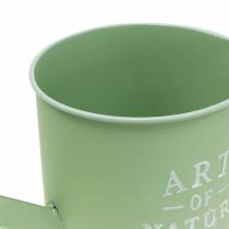 Article Pot de fleurs, arrosoir décoratif, jardinière en zinc vert menthe, Ø16,5 cm