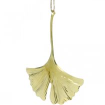 Article Pendentif feuille de Ginkgo, décoration de l&#39;Avent, décoration métal pour l&#39;automne Doré L12cm 12 pièces